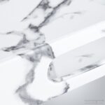 Home Redefined Modern Elegant 17.5"x12" Rectangle White Marble Faux Leather Deco... - Image 7