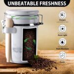 4-Piece Airtight Ceramic Canisters Set with Wooden Spoons & Chalk Labels – Perfe... - Image 5