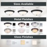 DESIGNERS FOUNTAIN Reedley 2-Lights Flush Mount Ceiling Light, 11 Inch Lighting ... - Image 7