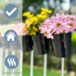 LaLaGreen Small Hanging Planters - 10 Pack, 4 Inch Black Metal Bucket Small Flow... - Image 8