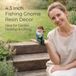 Mini Resin Fishing Statue, Funny Fisherboy Little Guy for Pond, Garden Plantpot,... - Image 3