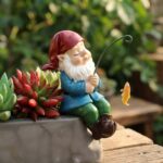 Mini Resin Fishing Statue, Funny Fisherboy Little Guy for Pond, Garden Plantpot,... - Image 9