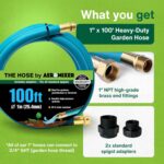 Aeromixer THE HOSE - 1 Inch Garden Hose 100 Ft, Includes Adapters 3/4 Spigots, K... - Image 4