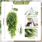 RECUTMS 3Pack Artificial Hanging Olive Leaves 2.6FT Fake Greenery Olive Plant Sw... - Image 4