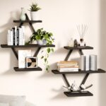Floating Shelves, Wall Shelf Set of 2, Wall Mounted Shelves, 3-Tier Hanging Wall... - Image 2