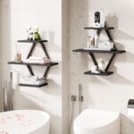 Floating Shelves, Wall Shelf Set of 2, Wall Mounted Shelves, 3-Tier Hanging Wall... - Image 6