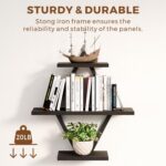 Floating Shelves, Wall Shelf Set of 2, Wall Mounted Shelves, 3-Tier Hanging Wall... - Image 7