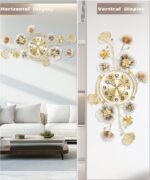 Wall Clock, Clocks for Living Room, Silent Wall Clock Decorative, 3D Retro Metal... - Image 4