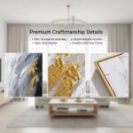 Extra Large Textued Black and White Abstract Wall Art for Entryway,Hand Painted ... - Image 3