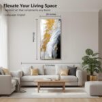 Extra Large Textued Black and White Abstract Wall Art for Entryway,Hand Painted ... - Image 4