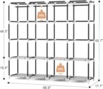 VTRIN Portable Closet for Hanging Clothes 67 Inch Wide Large Capacity Portable W... - Image 4