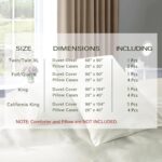 P Pothuiny 5 Pieces Satin Duvet Cover Full/Queen Size Set, Luxury Silky Like Ivo... - Image 3