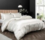 P Pothuiny 5 Pieces Satin Duvet Cover Full/Queen Size Set, Luxury Silky Like Ivo... - Image 4