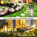 Mancra Solar Pathway Lights, 8 Pack LED Solar Lights Outdoor Waterproof, Glass M... - Image 6