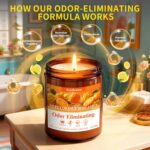 Sweet Orange Bergamot Odor Eliminating Candle | Eliminates 95% of Pet, Smoke & B... - Image 5