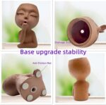 Brown Resin Handcrafted Cute Flower Pot, Suitable for Indoor and Outdoor Use, wi... - Image 7