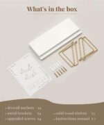 Afuly Floating Shelves for Wall, Metallic Gold White Wall Mounted Shelves, Shelv... - Image 5