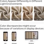 HOMEIDEAS 2 Panels Beige Faux Silk Blackout Luxury Curtains, 52 X 84 Inch Room D... - Image 7