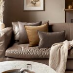 MIULEE Dark Coffee Velvet Throw Pillow Covers 20x20 Taupe Neutral Soft Decorativ... - Image 5
