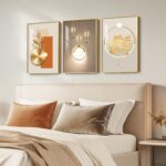 Framed Modern Luxury Gold Wall Art, Set of 3 Piece Contemporary Paintings Artwor... - Image 4