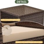 LHBcraft Outdoor Furniture 5 Piece Patio Conversation Set, PE Rattan Patio Set w... - Image 5