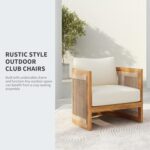Christopher Knight Home Dora Set of 2 Patio Club Chair with Cushions, Acacia Woo... - Image 4