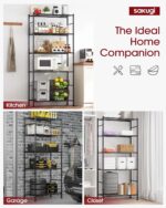 Sakugi Storage Shelves - 5 Tier Shelf Organizer, Heavy Duty Garage Shelving Unit... - Image 5