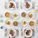 MALACASA 12 Pieces Porcelain Dinnerware Set, Modern White Dish Set for 4, Premiu... - Image 6