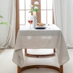 EVERLY100% Pure Linen Rectangle Tablecloths 120LX60W Inch for Dining,Buffet Part... - Image 4