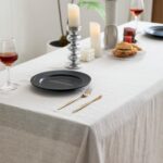 EVERLY100% Pure Linen Rectangle Tablecloths 120LX60W Inch for Dining,Buffet Part... - Image 5