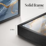 Large Framed Abstract Wall Art for Living Room, Modern Luxury 3 Piece Blue Gold ... - Image 6
