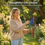 HOMEXUP Outdoor Colorful Wind Chimes for Outside with 12 Aluminum Tubes for Gard... - Image 6