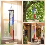 HOMEXUP Outdoor Colorful Wind Chimes for Outside with 12 Aluminum Tubes for Gard... - Image 7