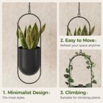 Bamworld Hanging Planters for Indoor Outdoor Plants Metal Hanging Pots for Plant... - Image 5