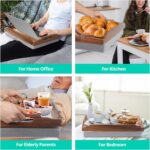 DRELIFAM Lap Desk with Cushion,Wooden Bed Tray Table for Eating,Lap Tray in Recl... - Image 5
