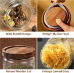 2-Pack 34 OZ Vintage Glass Jar with Lid, Airtight Food Storage Canisters with Ba... - Image 5