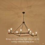 Rustic L53'' Wooden Square Chandelier 10-Light Farmhouse Unique Rectangular Cand... - Image 7