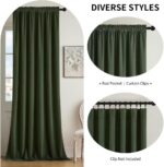 Joydeco Green Velvet Curtains 84 inch Length 2 Panels, Luxury Blackout Rod Pocke... - Image 3