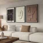 Large 3D Textured Framed Abstract Wall Art for Living Room, 3 Piece Modern Paint... - Image 2