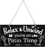 Hotop Patio Decor Patio Sign Decorations Outdoor Metal Porch Wall Decor Rustic F... - Image 2