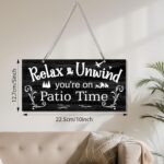 Hotop Patio Decor Patio Sign Decorations Outdoor Metal Porch Wall Decor Rustic F... - Image 3