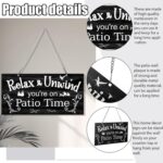 Hotop Patio Decor Patio Sign Decorations Outdoor Metal Porch Wall Decor Rustic F... - Image 4