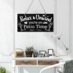 Hotop Patio Decor Patio Sign Decorations Outdoor Metal Porch Wall Decor Rustic F... - Image 7