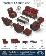 HILLGA 10-Piece Luxury Patio Furniture Set with 6" Thick Cushions, Weather-Resis... - Image 3