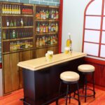 Dollhouse Furniture Metal Bar Table & Chair with Wood Top Pub Set 1:12 Scale Min... - Image 4
