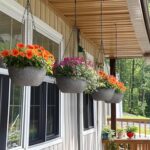 T4U Hanging Planters for Indoor Outdoor Plants 2 Pack - 12 Inch Grey Hanging Pla... - Image 6