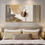Large Framed Modern Luxury Gold Wall Art for Living Room, Horizontal Bright Styl... - Image 3