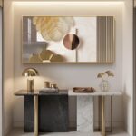 Large Framed Modern Luxury Gold Wall Art for Living Room, Horizontal Bright Styl... - Image 4