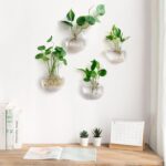 Mkono Wall Hanging Planter Propagation Station Glass Flower Vase for Hydroponics... - Image 3