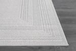 Luul Home Micro Loop Indoor Rug White 8x10 Boho Geometric Neutral Area Rugs for ... - Image 6
